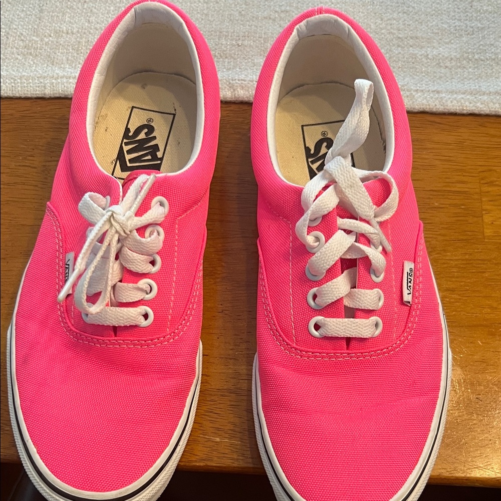 Vans Women's Bright Pink Canvas Sneakers